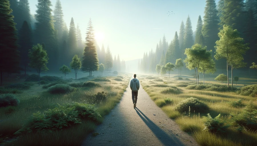 illustratie bij blog: Wandelen in de natuur, een vorm van minimalisme